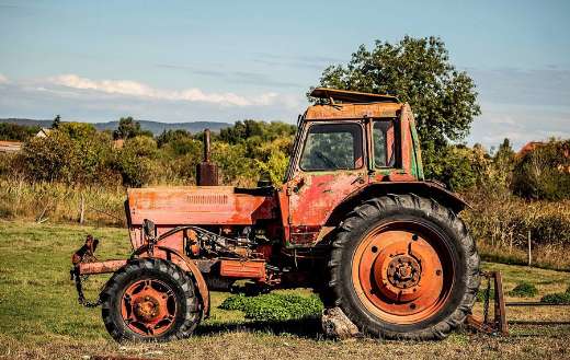 Old no used agriculture tractor