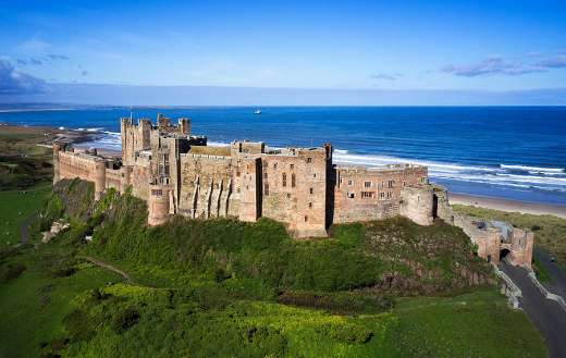 Bamburgh Northumberland medieval fortress castle