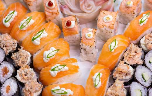 Different kinds of sushi