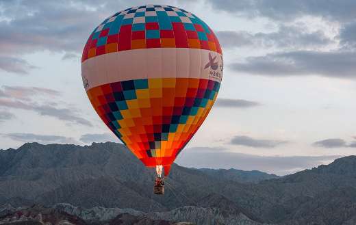 Hot air balloon in the sky
