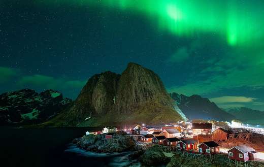 Norway landscape stunning aurora