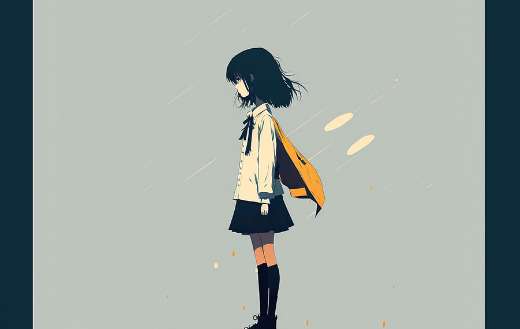 Girl in school uniform