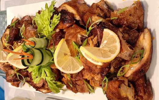 Grilled chopped chicken