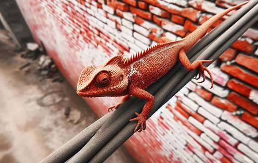 Oriental garden lizard calotes versicolor