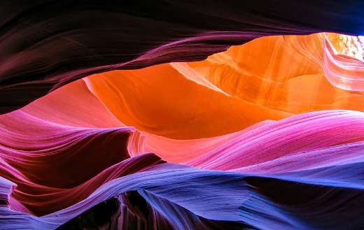 The canyon is known undulating smooth sandstone