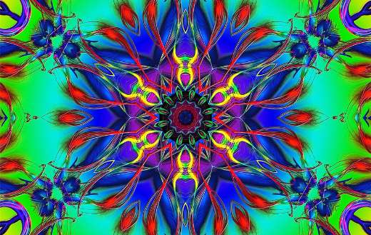 Very colorful material art