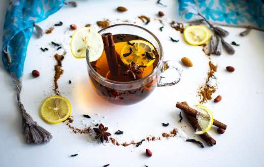 Warm traditional drink winter serve