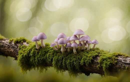 Witch cap or mycena rosea