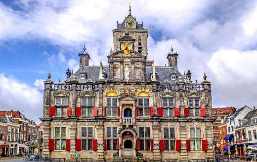 Historic city hall Delft Netherlands