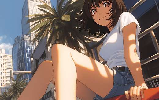 Pretty short hair setting girl